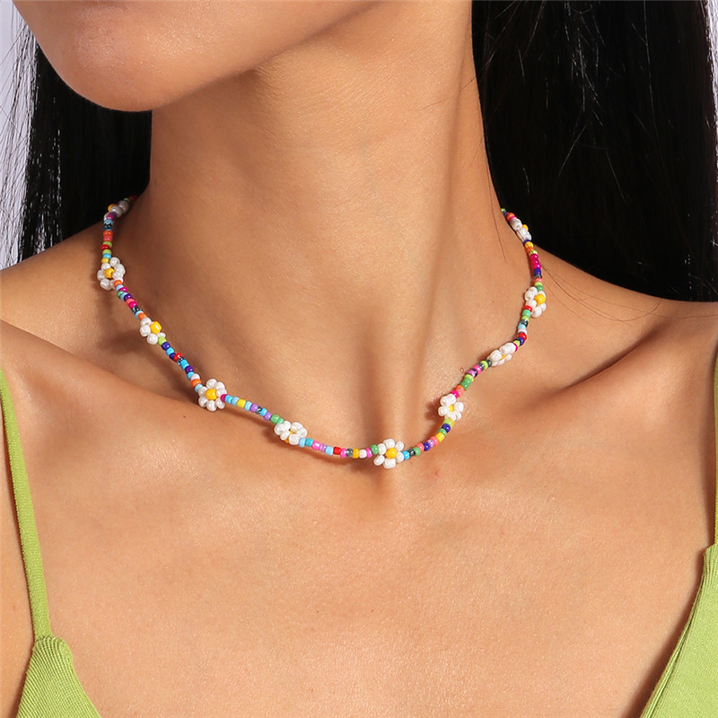 Kids Ethnic Fashion - Aihua Bohemia Colorful Seed Bead Flowers