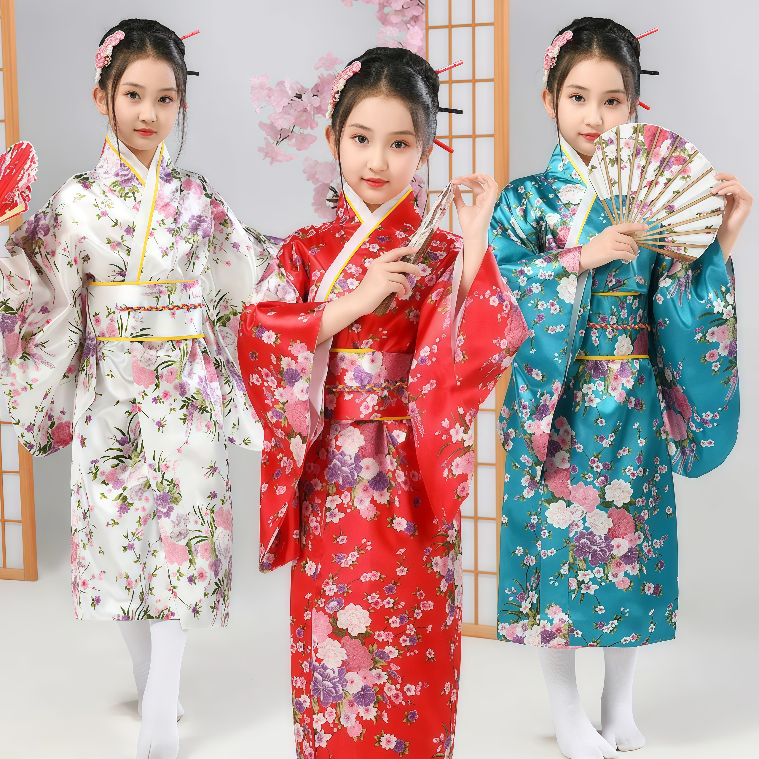 Haori Japanese Jacket - Kids Japanese Kimono Bathrobe Gown Japan
