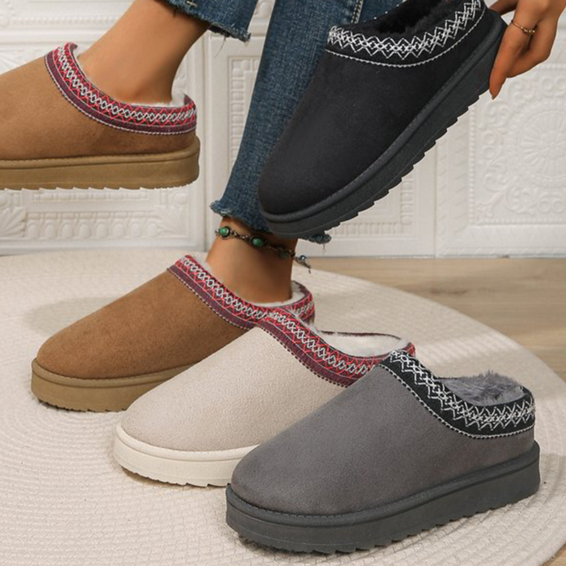 Ethnic Fashion Online - Women's Snow Boots Casual Slip-on Wool