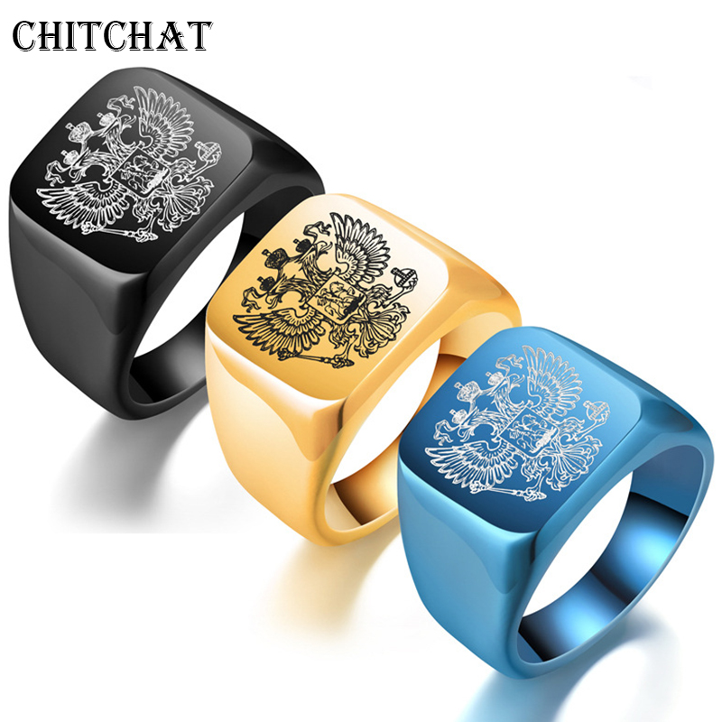 Ethnic Wear Men'S Fashion - 316L Stainless Steel Double Eagle Emblem