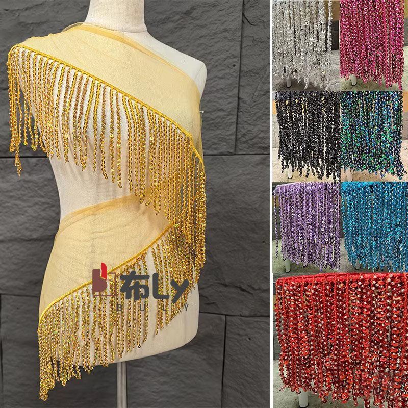 Ethnic Fashion Designer - 15cm Beaded Sequin Tassel Fringe, Ethnic