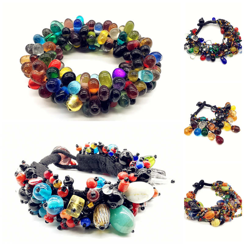 Ethnic Fashion Com - Nepal Colorful Antiqued Old Lampwork Glass