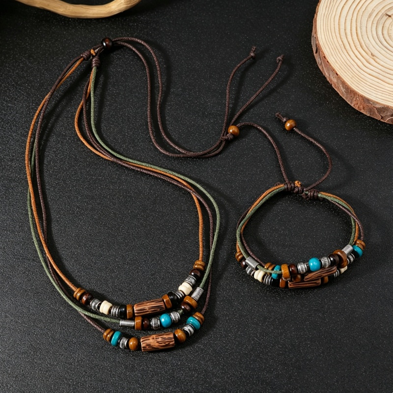 Ethnic Wear Men'S Fashion - Vintage 2 Layer Faux Leather Wax