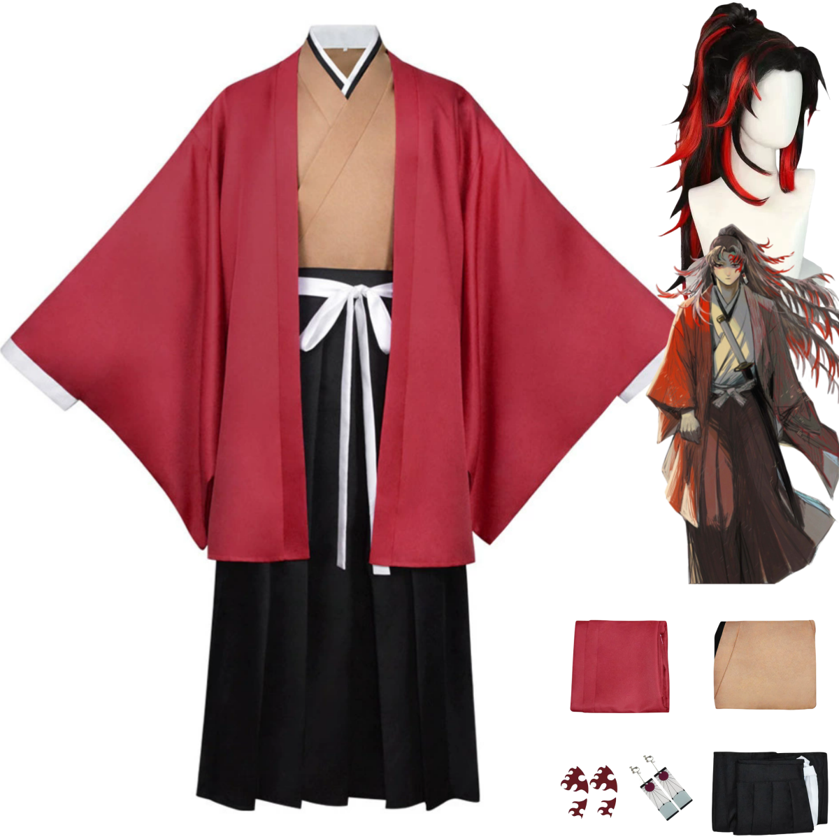 Haori Japanese Jacket - Anime Tsugikuni Yoriichi Cosplay Costume Japanese