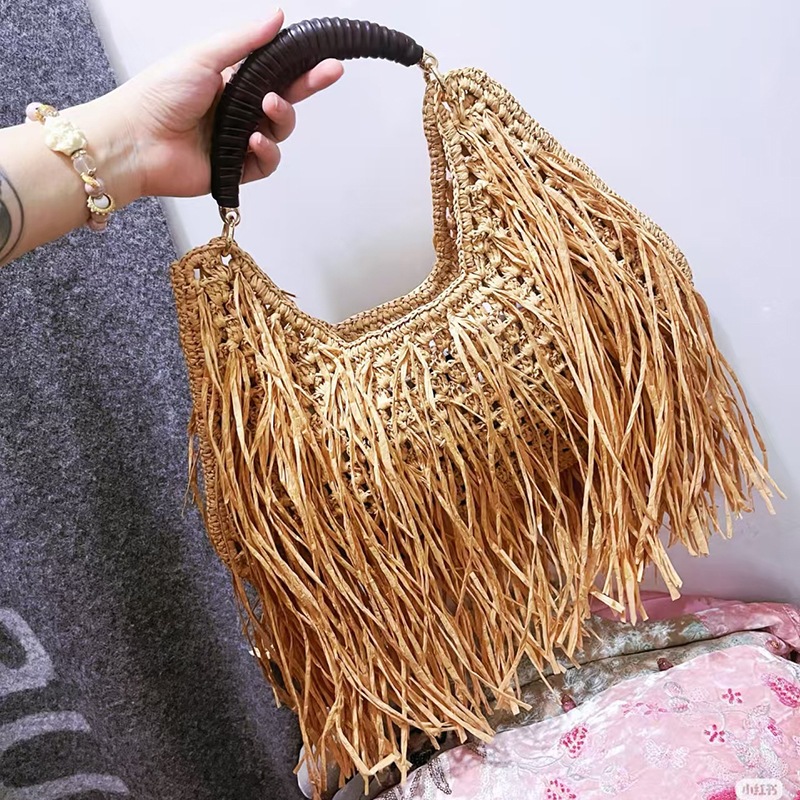 Bohemian Tassel Straw Handbag  - Ethnic Fashion Designer reseña y precio
