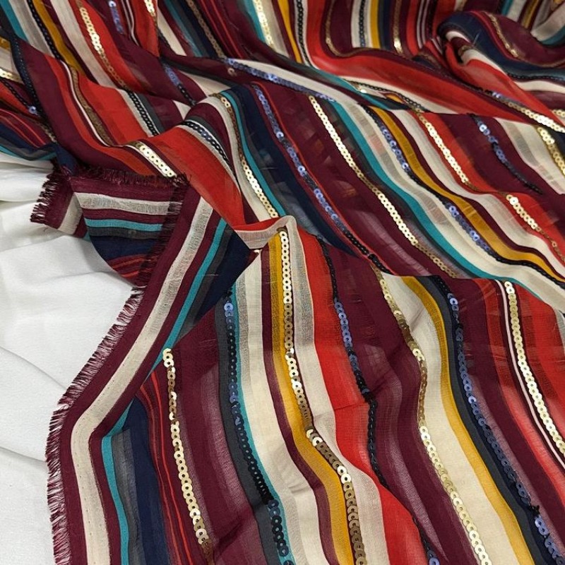 Colorful Striped Embroidered S - Ethnic Fashion Designer reseña y precio
