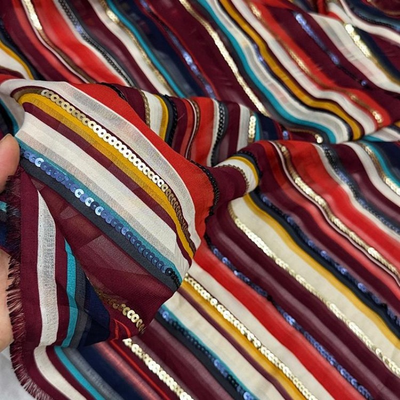 Colorful Striped Embroidered S - Ethnic Fashion Designer reseña y precio