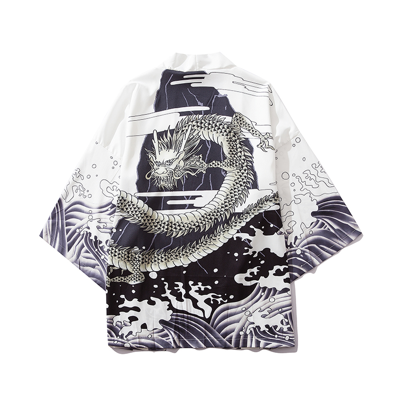 Yukata Male Chinese Dragon Cos - Haori Japanese Jacket reseña y precio
