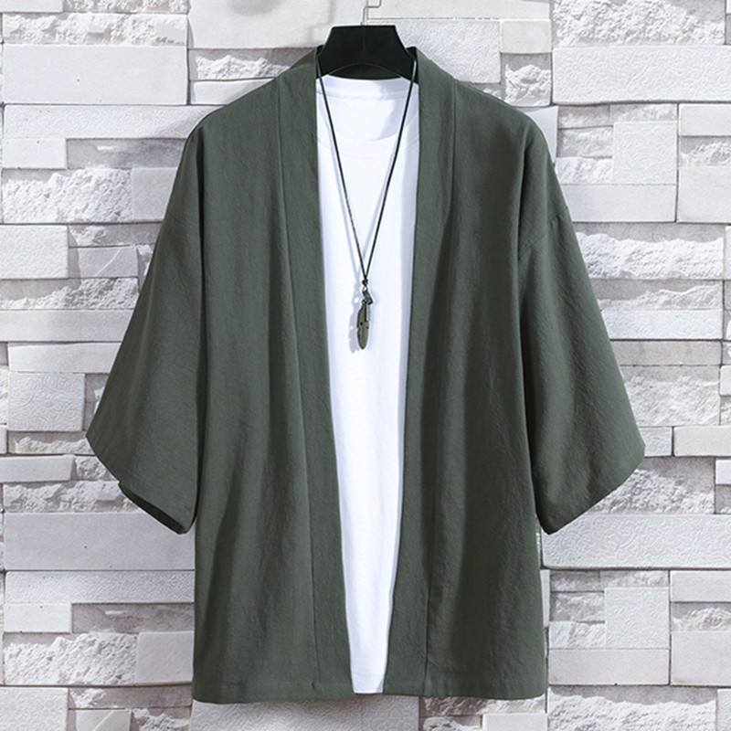 Men's Kimono Cardigan Japanese - Haori Japanese Jacket reseña y precio