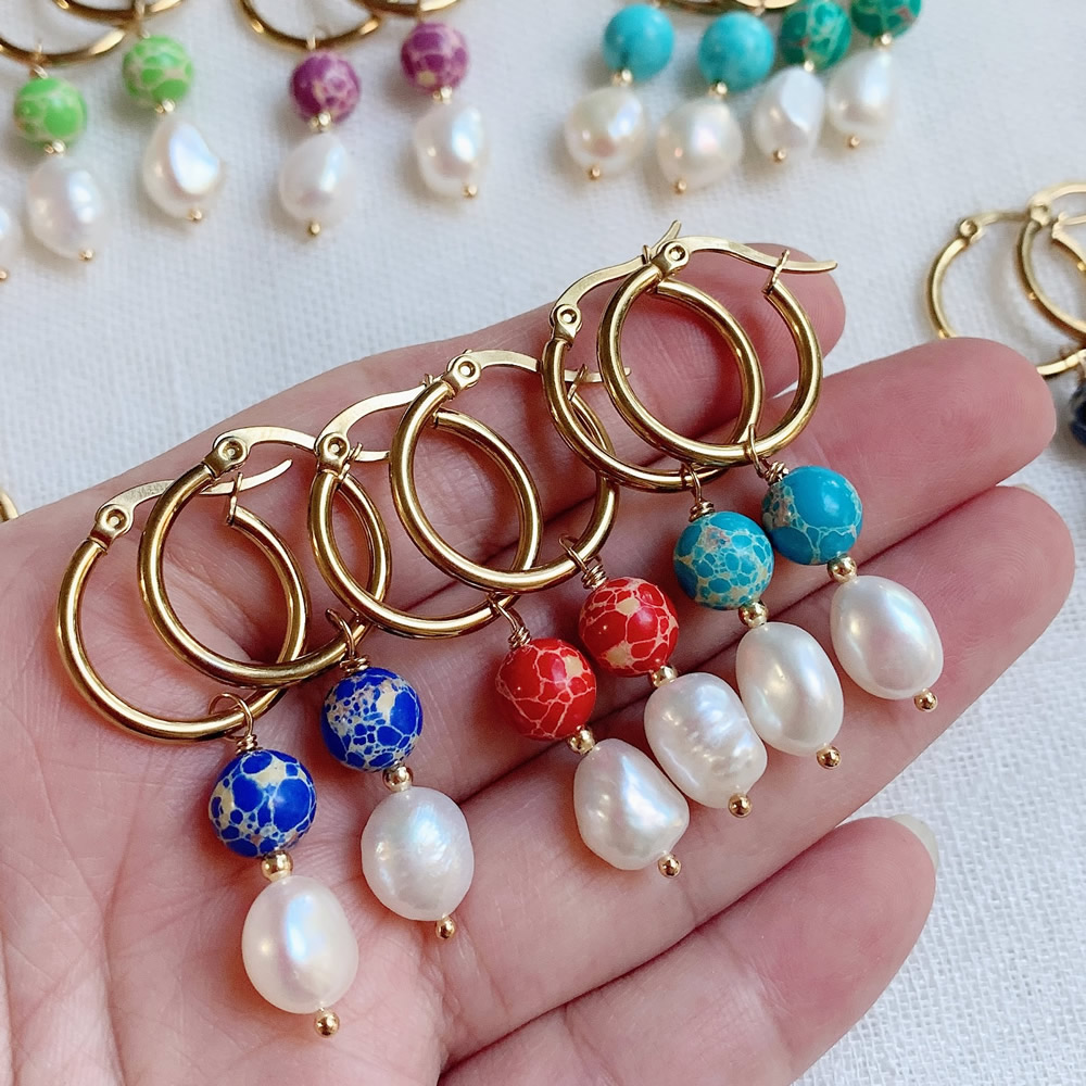 Natural Freshwater Baroque Pea - Aura Ethnic Fashion reseña y precio