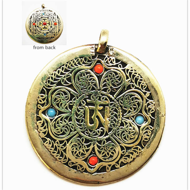 Tibetan OM Mantras Amulet Copp - Ethnic Fashion Com reseña y precio