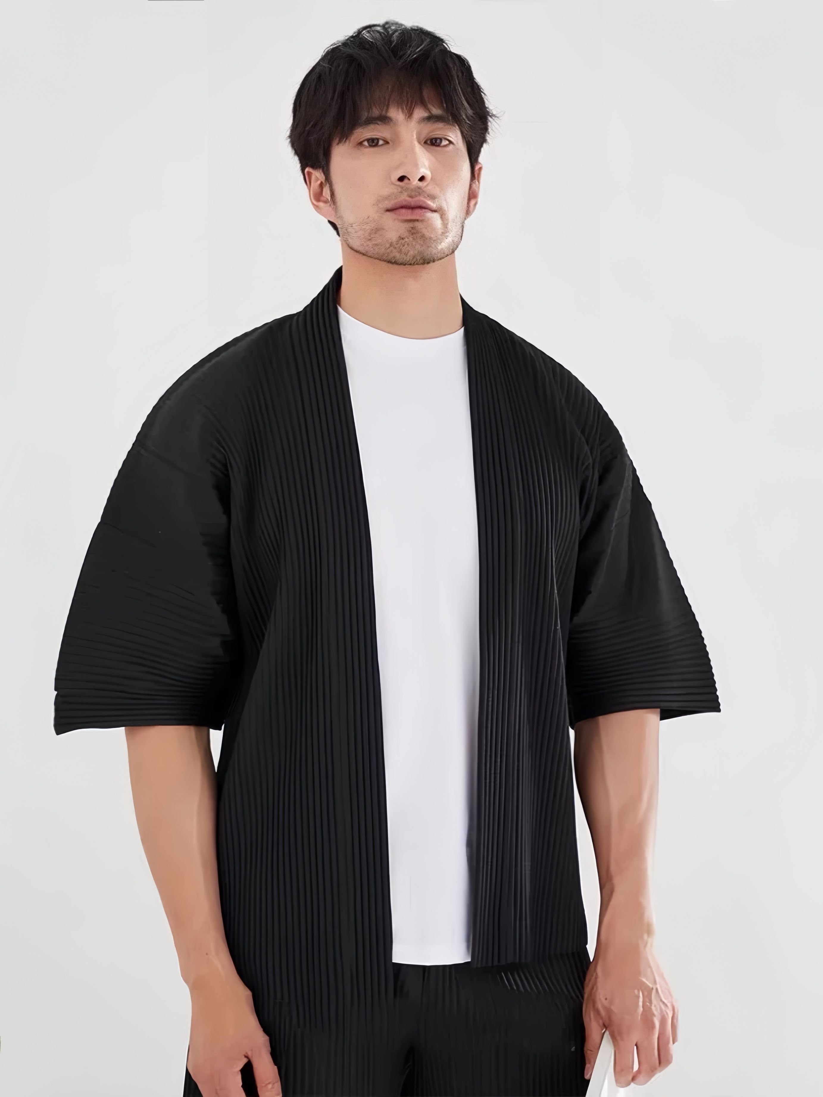 Miyake Pleated Kimono Jacket M - Haori Japanese Jacket reseña y precio