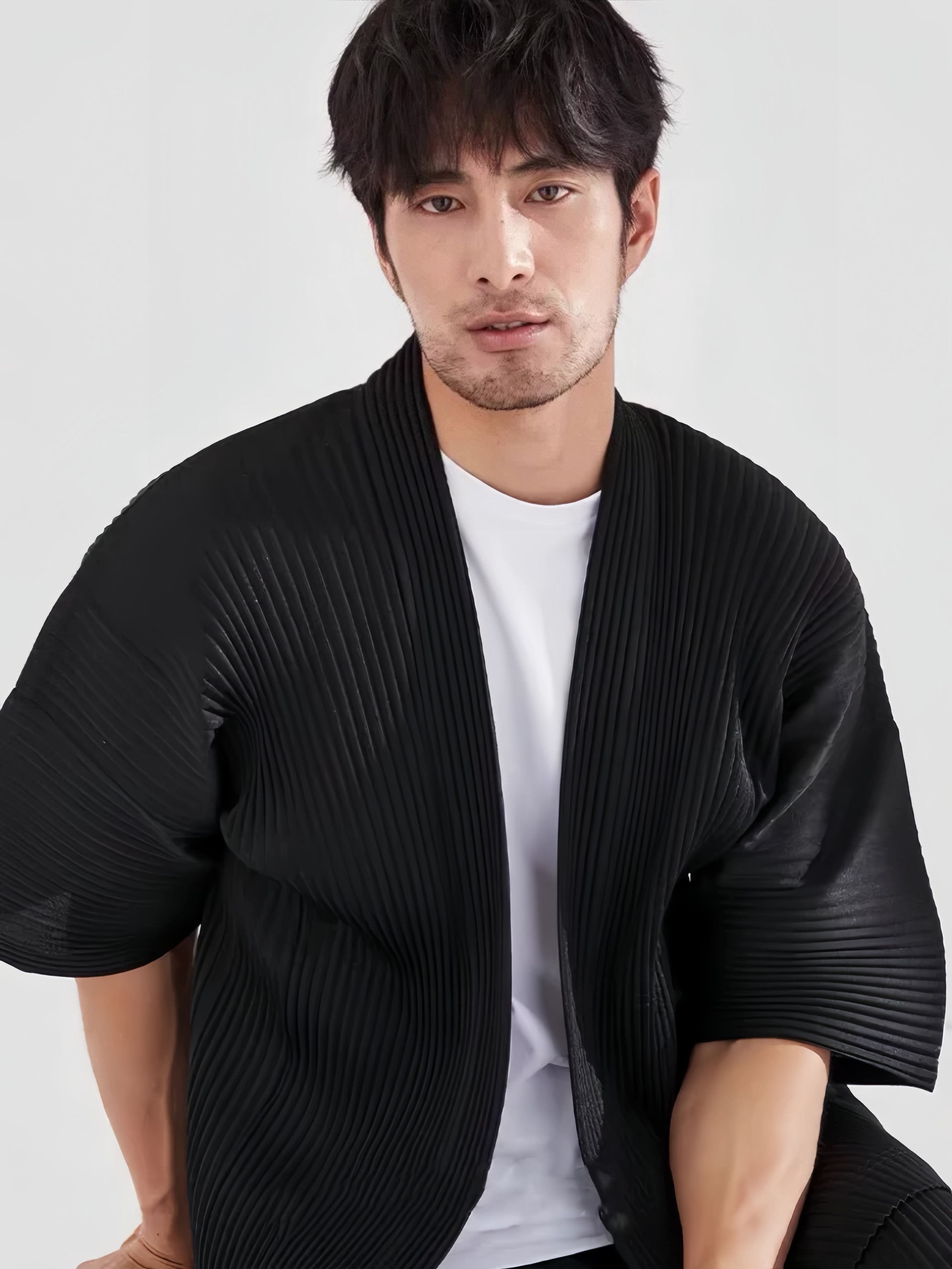 Miyake Pleated Kimono Jacket M - Haori Japanese Jacket reseña y precio