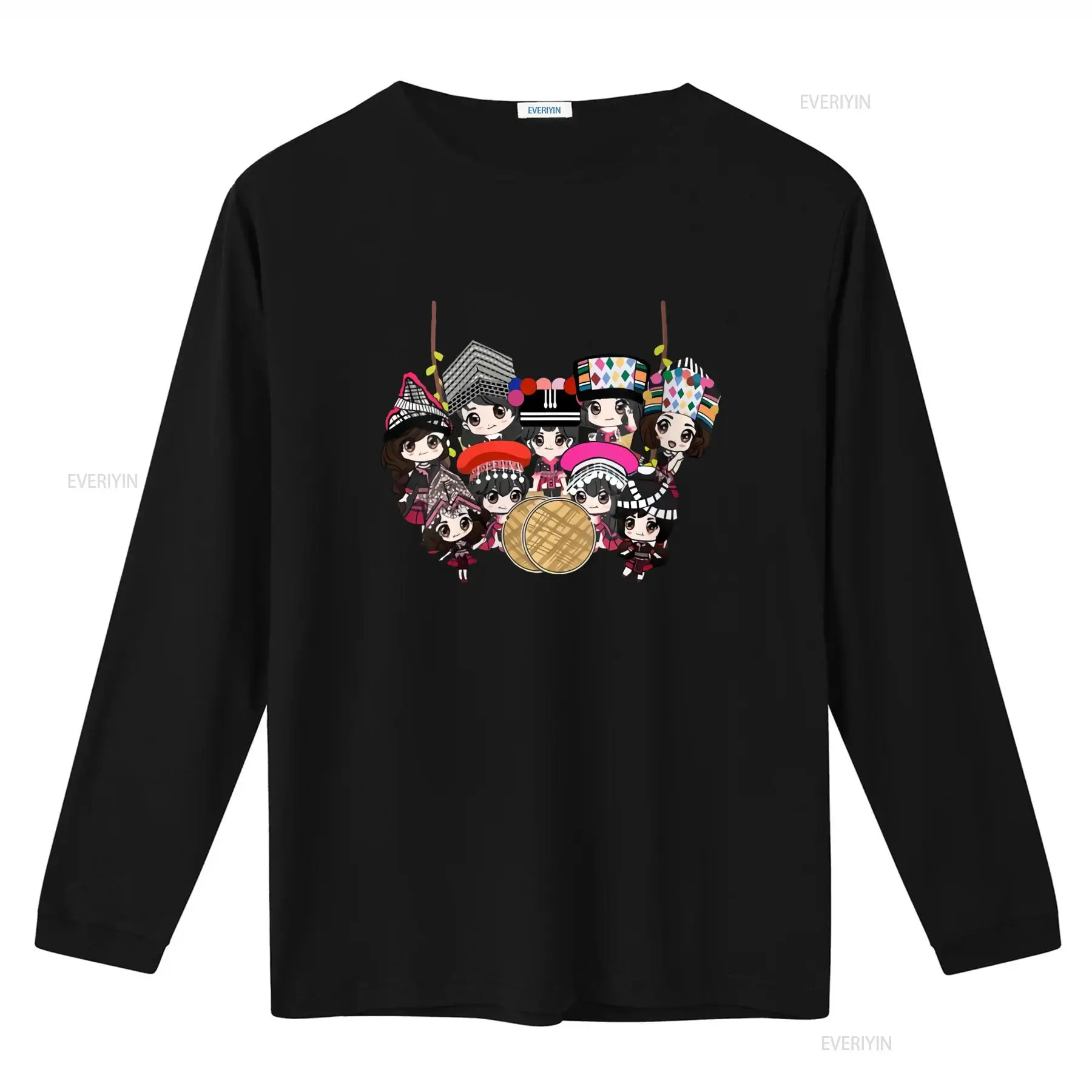 9 Hmong Girls Cartoon Print T  - Ethnic Wear Men'S Fashion reseña y precio
