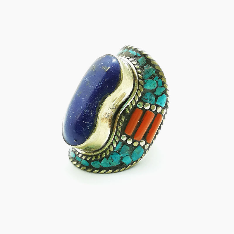 Tibetan Big Rings for Man Whit - Ethnic Fashion Com reseña y precio