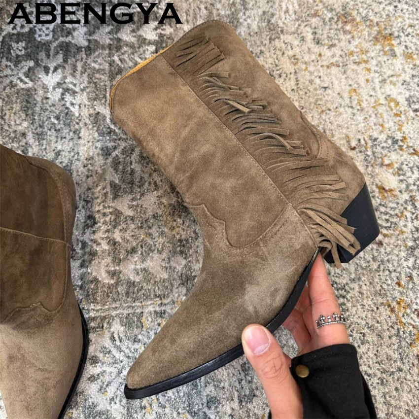 New Suede Tassels Designer Ank - Ethnic Fashion Week reseña y precio