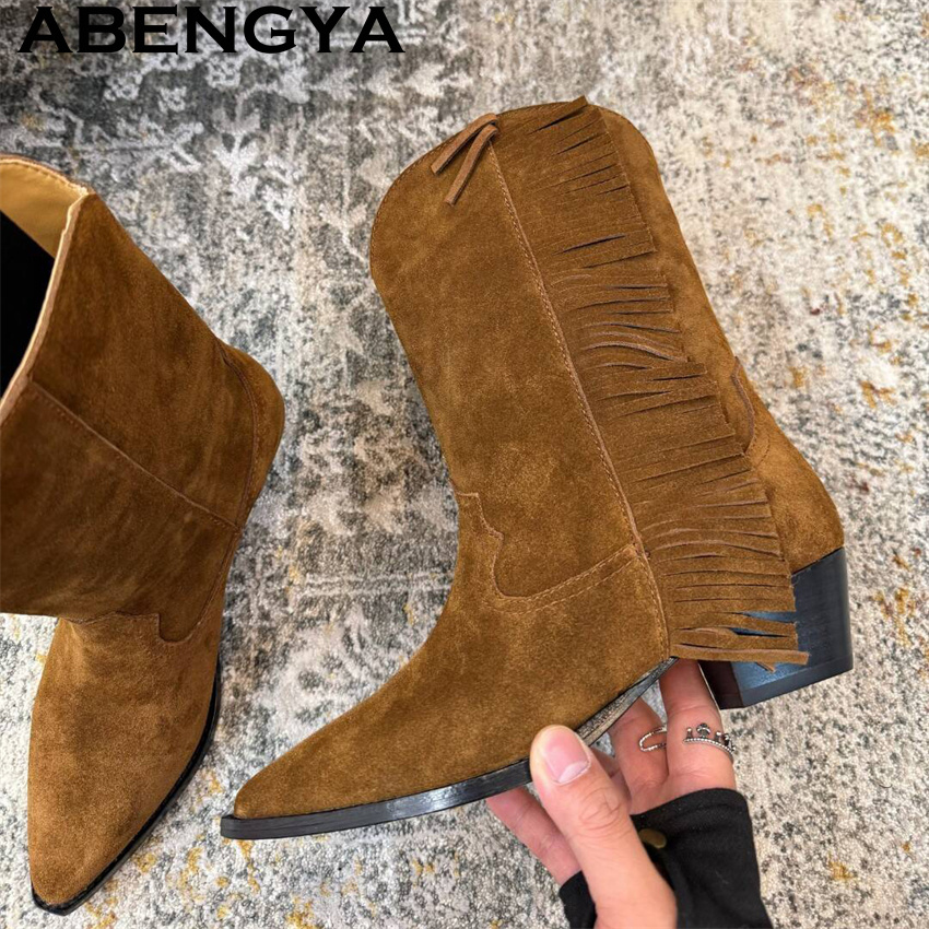 New Suede Tassels Designer Ank - Ethnic Fashion Week reseña y precio
