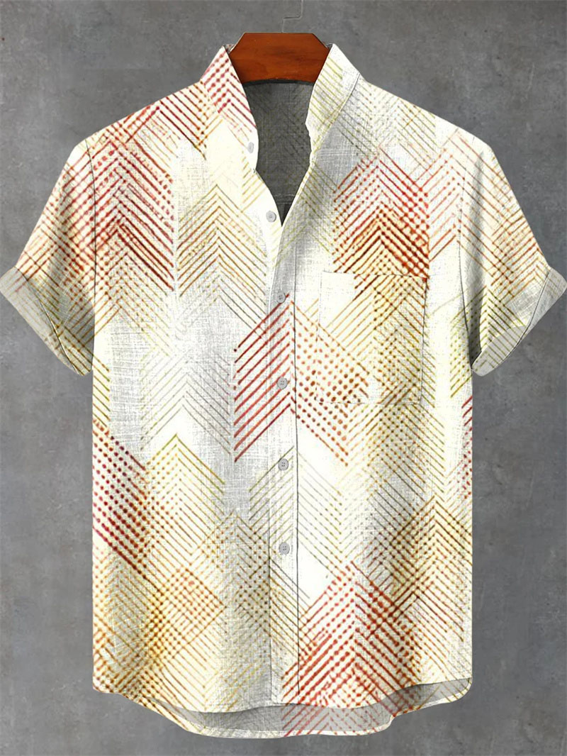 Retro men's linen shirt with e - Ethnic Wear Men'S Fashion reseña y precio