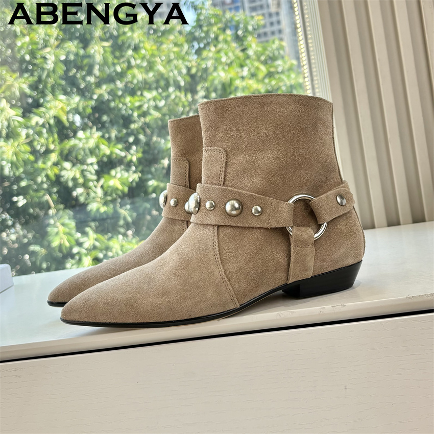 Winter Flat Ankle Boots for Wo - Ethnic Fashion Week reseña y precio
