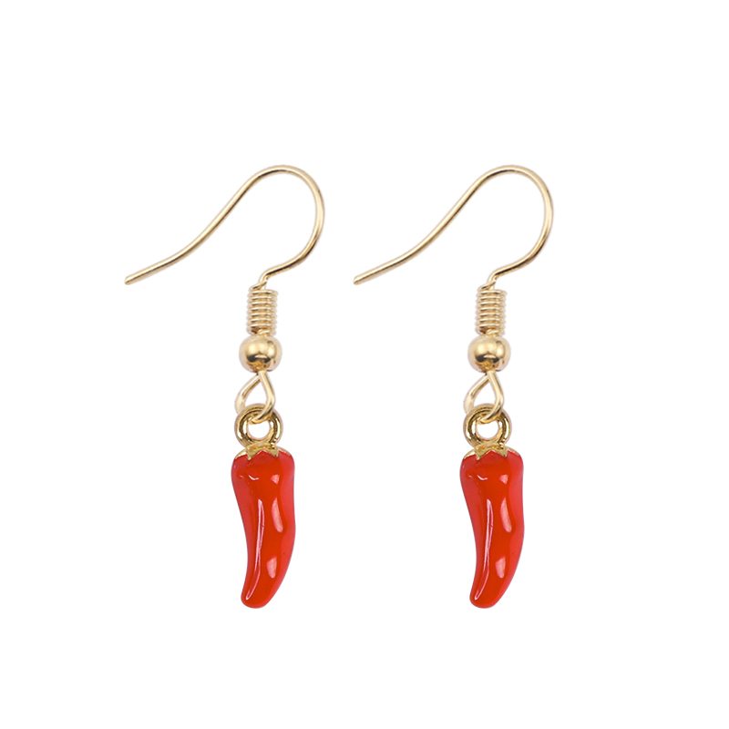 Cute Red Pepper Earrings Pendi - Ethnic Fashion Sale reseña y precio
