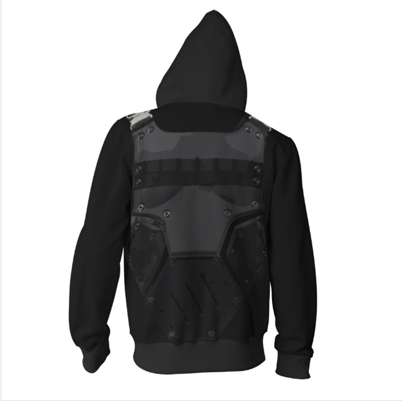 3D Printed Punisher Zip-up Hoo - Haori Japanese Jacket reseña y precio