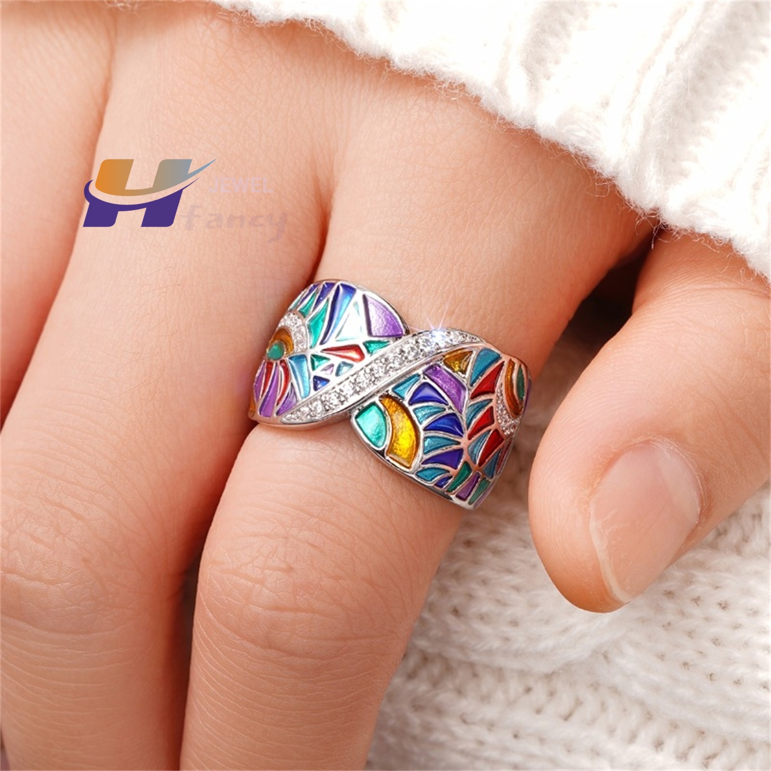 Hot Sale Multicolor Ring Finge - Ethnic Fashion Sale reseña y precio