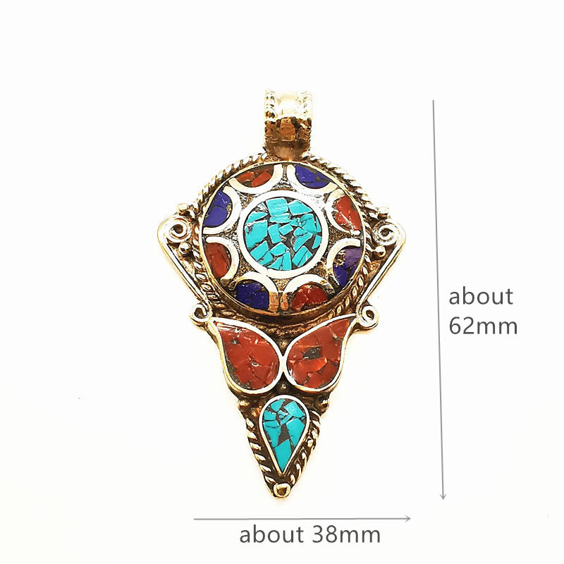Nepal Hand Vintage Big Pendant - Ethnic Fashion Com reseña y precio