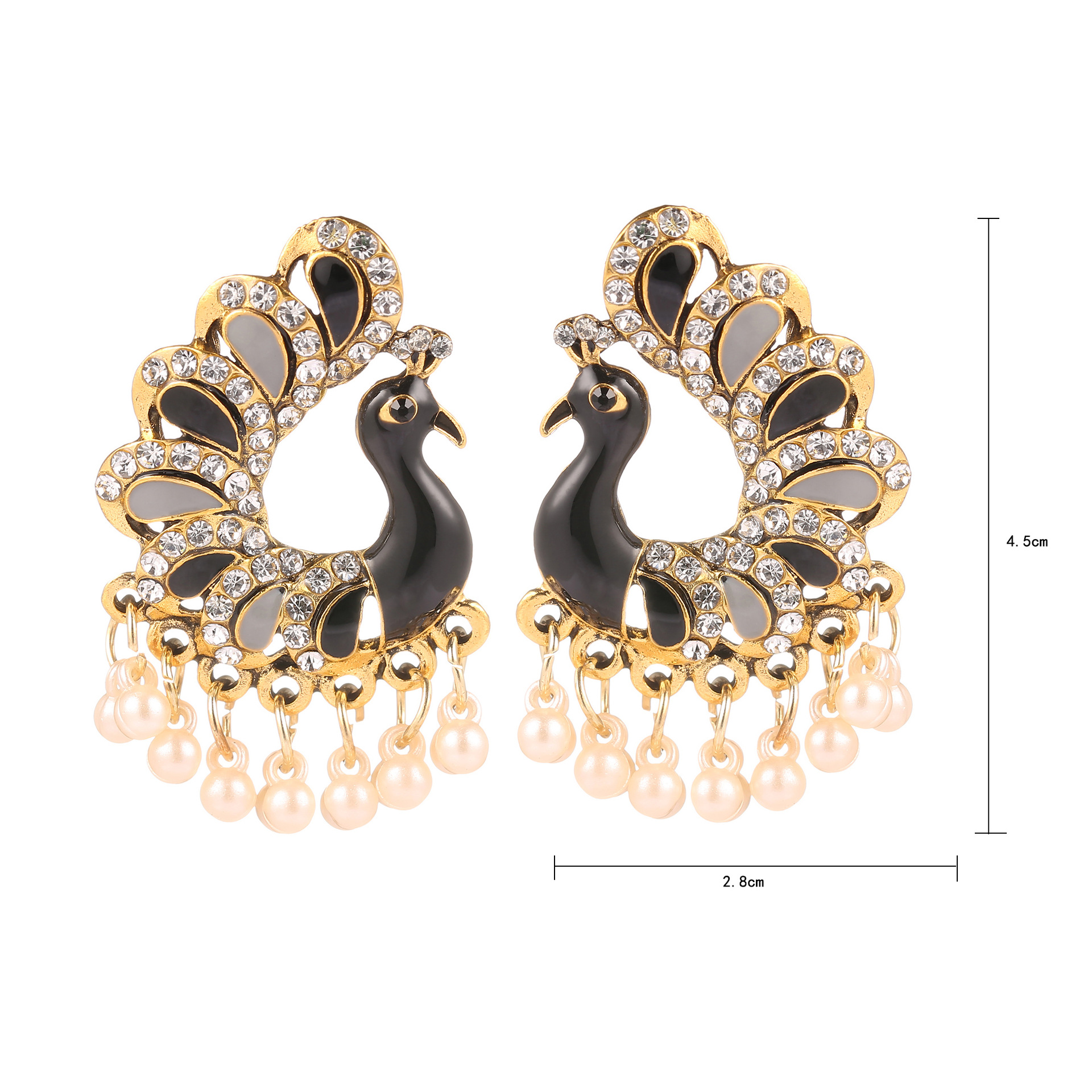 Cross-border earrings, peacock - Ethnic Fashion Sale reseña y precio