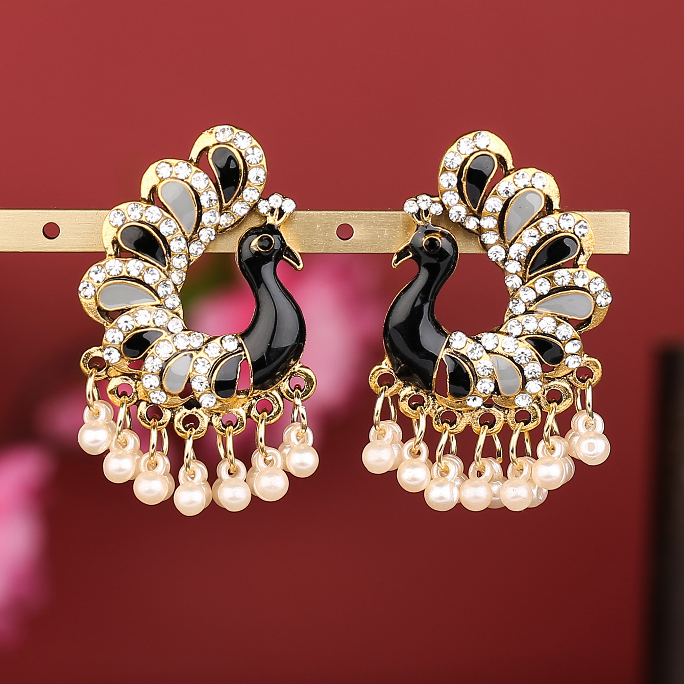 Cross-border earrings, peacock - Ethnic Fashion Sale reseña y precio