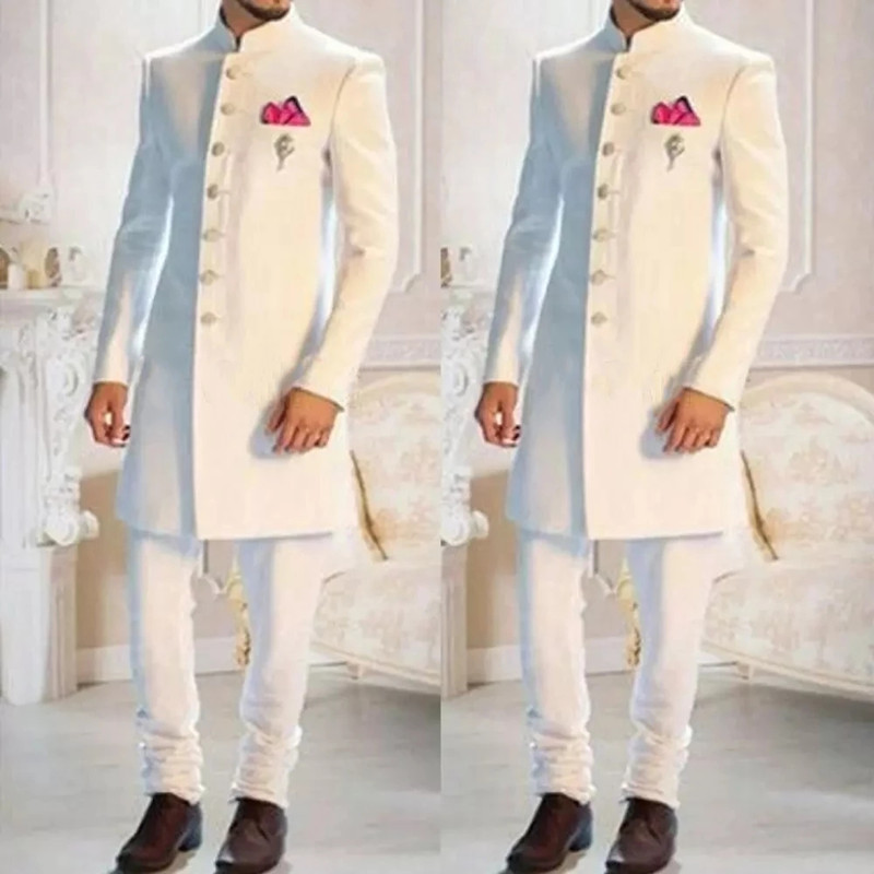 Fashion Design White Stand Col - Ethnic Wear Men'S Fashion reseña y precio