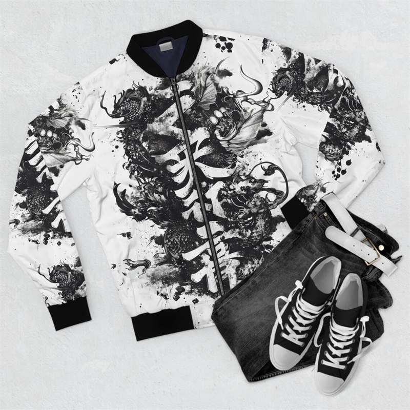 Spring Autumn Mens Bomber Jack - Haori Japanese Jacket reseña y precio