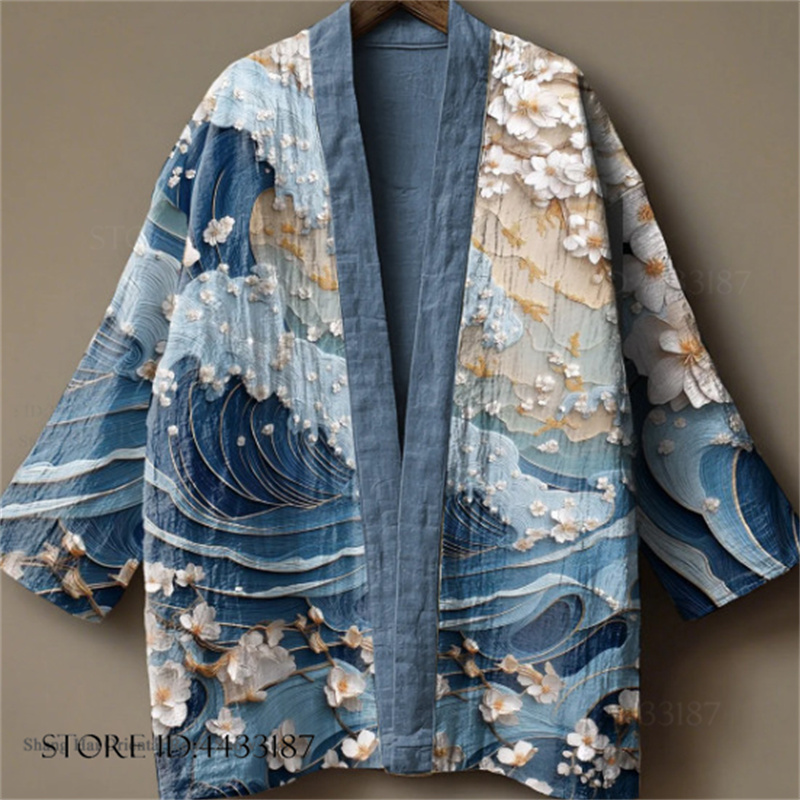 Plus Size 3XL 4XL Men's Kimono - Haori Japanese Jacket reseña y precio