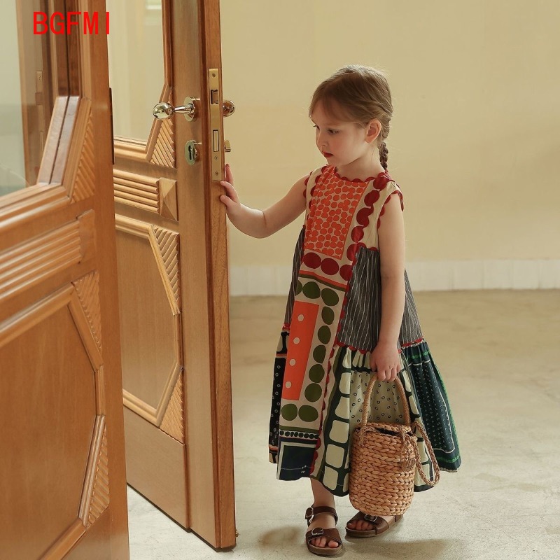 Kids Girls' Retro Dress 1-10Y  - Kids Ethnic Fashion reseña y precio